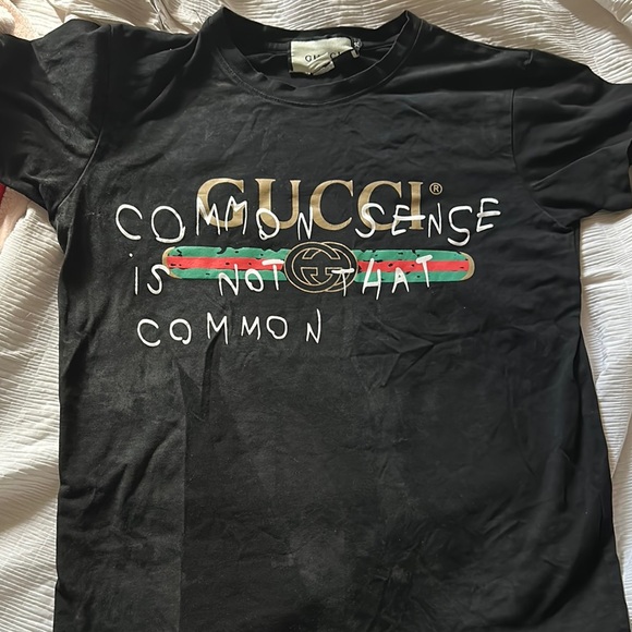 Gucci Black and White Label T-Shirt - Picture 1 of 6
